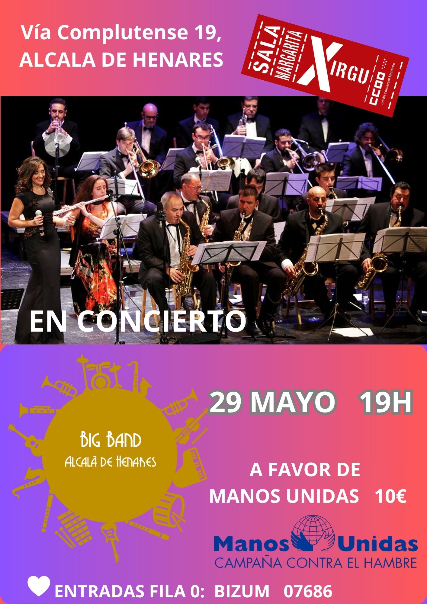 Cartel Concierto Manos Unidas